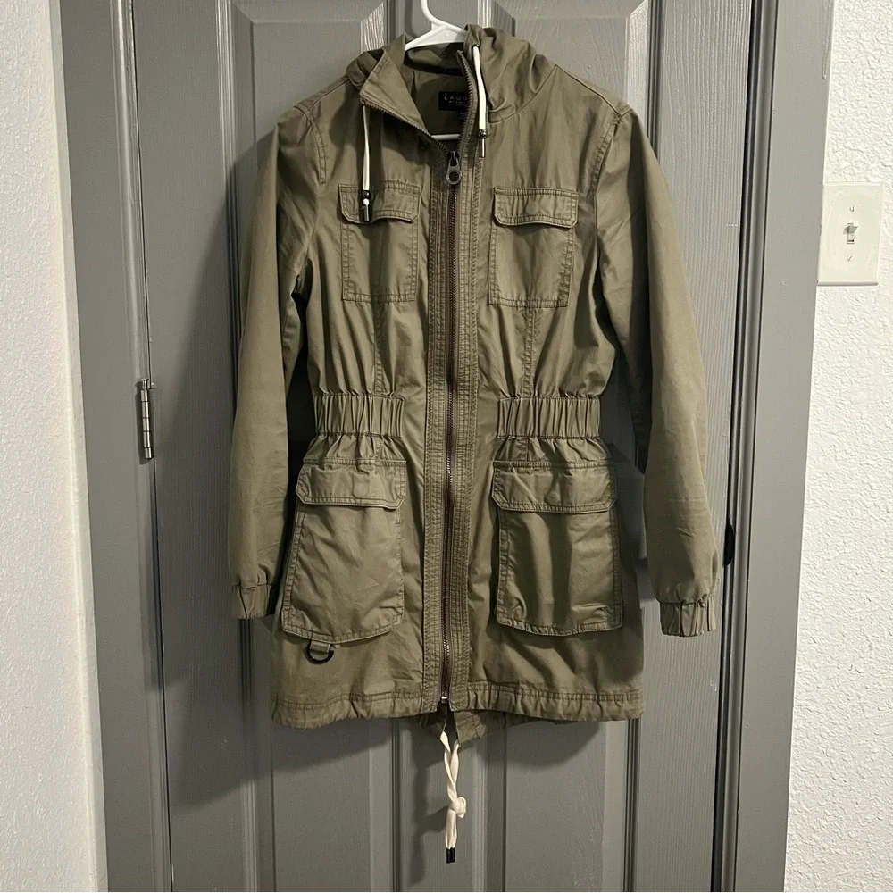 Laundry By Shelli Segal Olive Utility Jacket - Picture 3 of 7